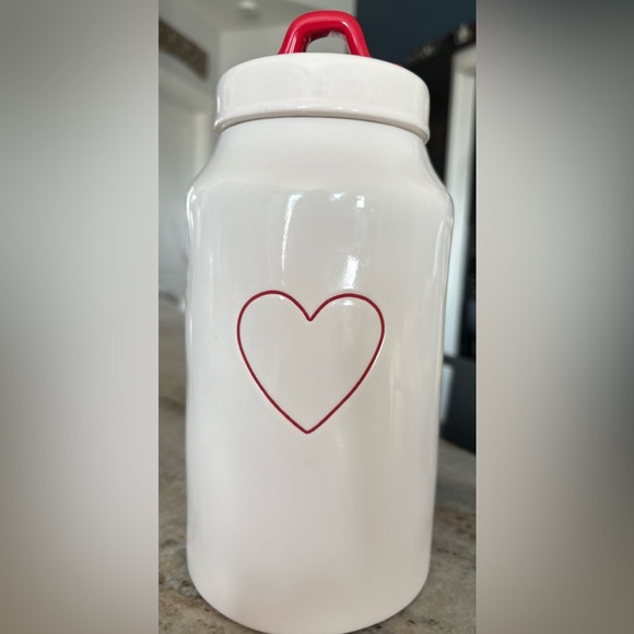 Rae Dunn Heart Design Ceramic Canister Set - Picture 2 of 4